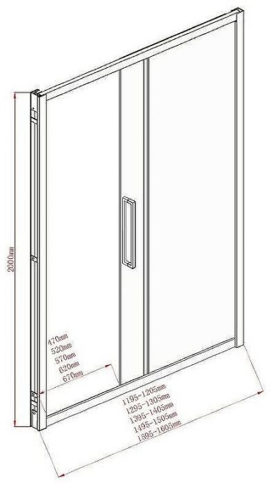 Душевой уголок Aquanet Delta NPE1131 160х90 273609 профиль Хром стекло прозрачное