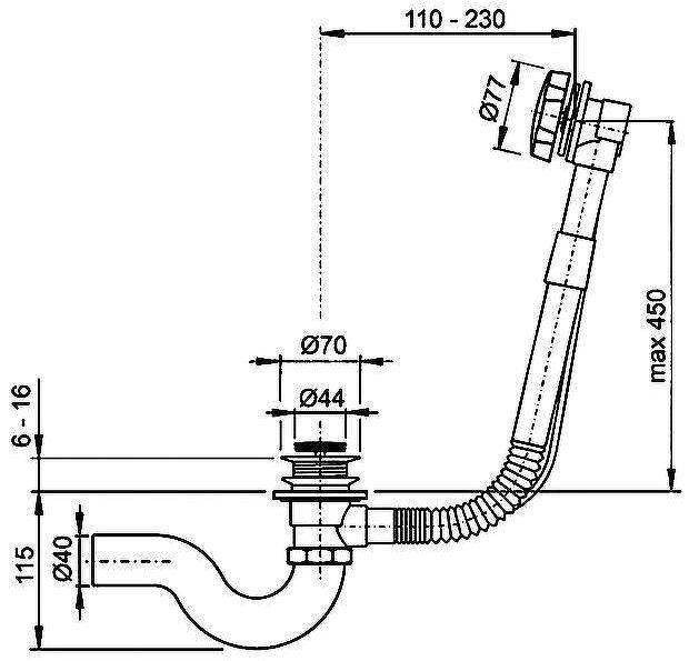 Слив-перелив Timo 8003/03 полуавтомат Черный