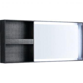 Зеркало Geberit Citterio с подсветкой и с ящиком 133.4х58.4х14, темный дуб [500.571.JJ.1]