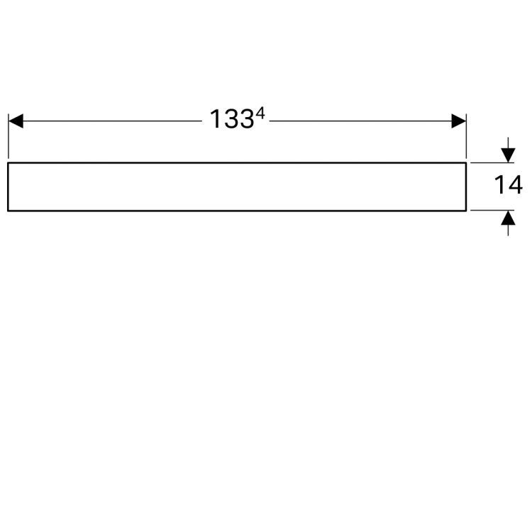 Зеркало Geberit Citterio с подсветкой и с ящиком 133.4х58.4х14, темный дуб [500.571.JJ.1]