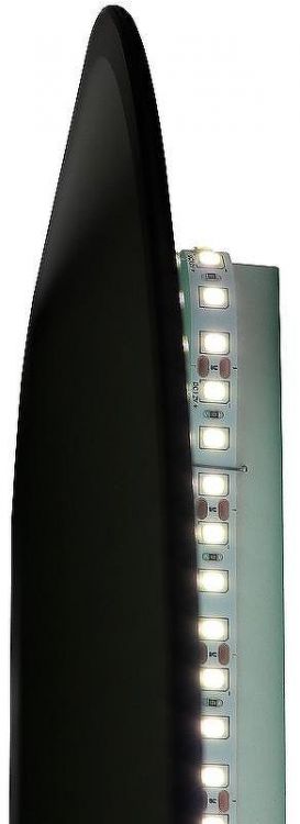 Зеркало Reflexion Black View 600х700 RF4002BV с подсветкой Черное с бесконтактным выключателем, диммером и часами