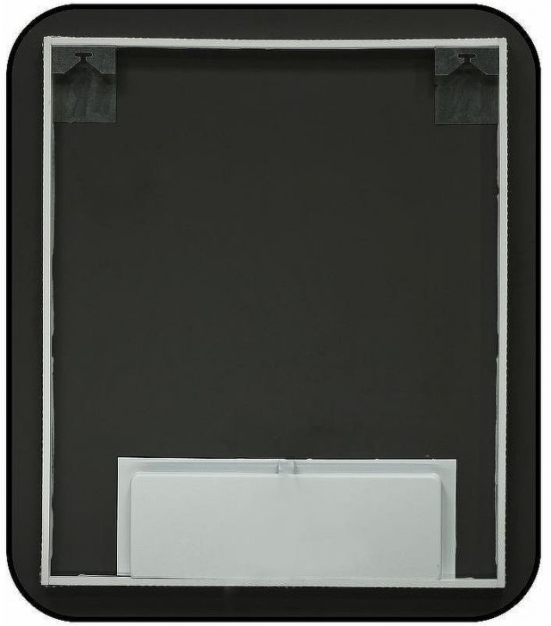 Зеркало Reflexion Black View 600х700 RF4002BV с подсветкой Черное с бесконтактным выключателем, диммером и часами