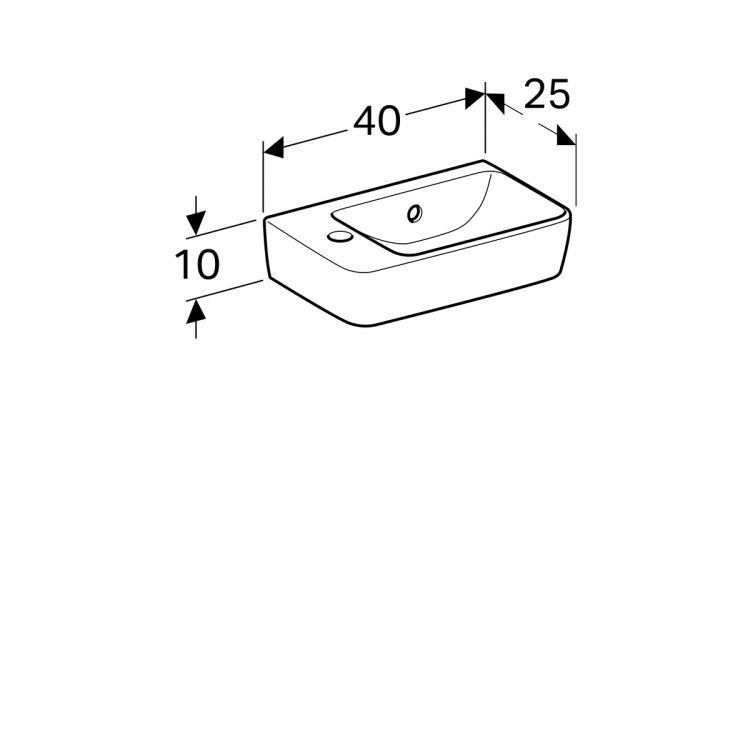 Раковина Geberit Renova Nr.1 Comprimo, 276240000 Раковина Geberit Renova Nr.1 Comprimo, 276240000