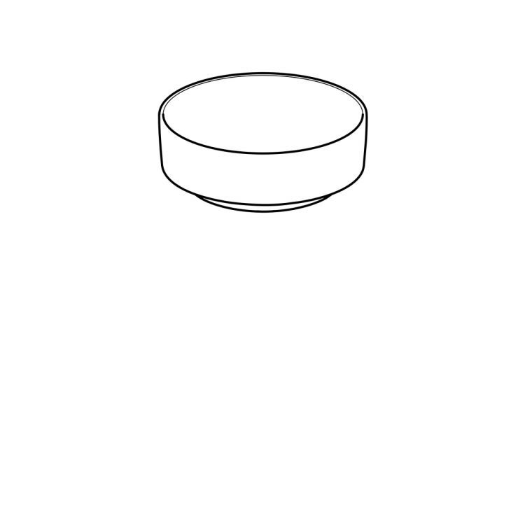 Раковина Geberit VariForm с установкой на столешницу круглой формы, D=40 см, без отв. под смеситель, без отв. перелива [500.768.01.2]