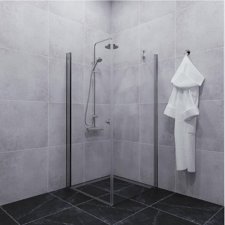 Душевой уголок Triton Форта-Хром 90х90 Щ0000054476 профиль Хром стекло прозрачное Душевой уголок Triton Форта-Хром 90х90 Щ0000054476 профиль Хром стекло прозрачное