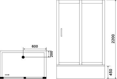 Душевая кабина Black&White Galaxy G5508 Душевая кабина Black&White Galaxy G5508