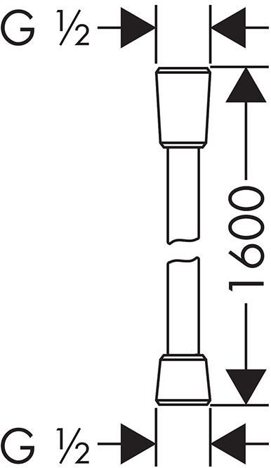 Hansgrohe Isiflex&rsquo;B Душевой шланг 1600 мм, цвет: серебристый металлик