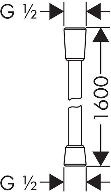 Hansgrohe Isiflex&rsquo;B Душевой шланг 1600 мм, цвет: серебристый металлик