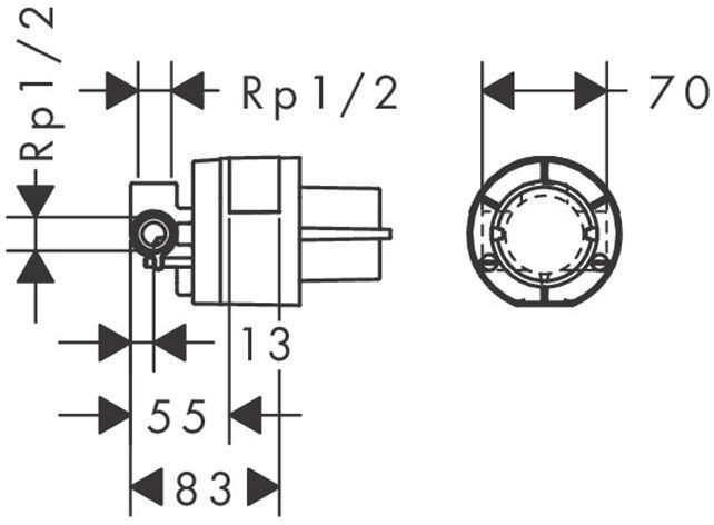 Hansgrohe Смеситель для душа (скрытая часть)