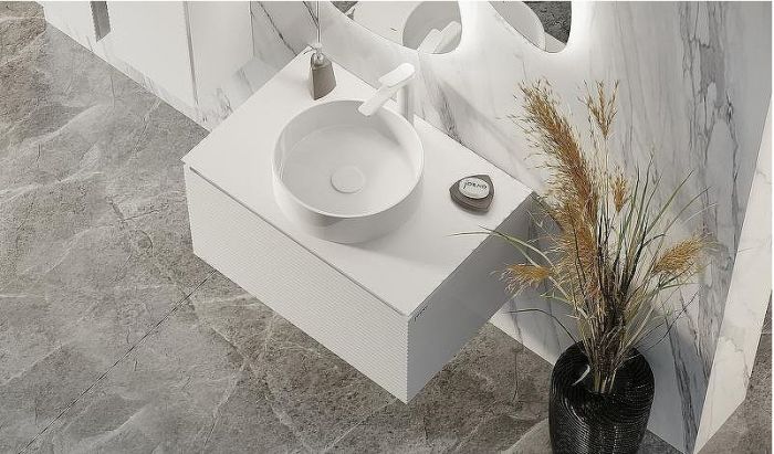 Тумба под раковину Jorno Stone 80 Stn.01.80/P/W/JR подвесная Белая