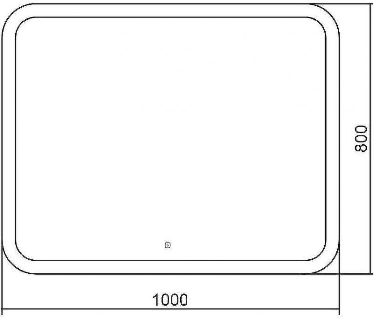 Зеркало Abber See 100 AG6109SL-1.0 с подсветкой с сенсорным выключателем и диммером