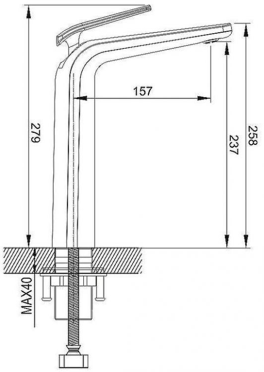 Смеситель для раковины Rose R39G R3911G Золото матовое