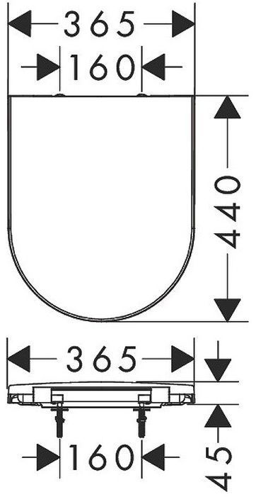 Hansgrohe EluPura Original S Сиденье для унитаза, с микролифтом, с верхним креплением, цвет: белый