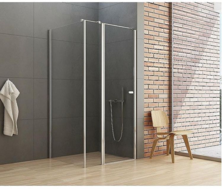 Душевой уголок New Trendy New Soleo Chrome 100х110 K-0725 профиль Хром стекло прозрачное