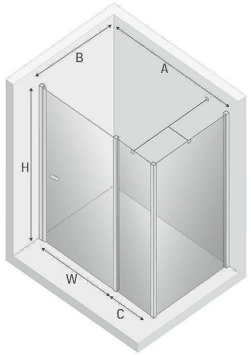 Душевой уголок New Trendy New Soleo Chrome 100х110 K-0725 профиль Хром стекло прозрачное