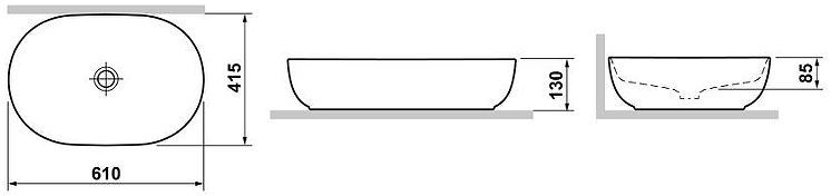 Раковина-чаша Laguraty 61 8195B цвет Черный матовый