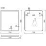 Зеркало Sancos City 70 CI700 с подсветкой с сенсорным выключателем