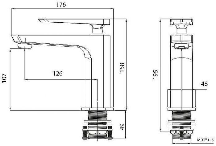 Смеситель для раковины Lemark Prizma LM3906C Хром