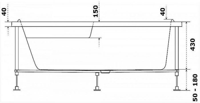Акриловая ванна Azario Микона 170х110 L МИВ0003 без гидромассажа