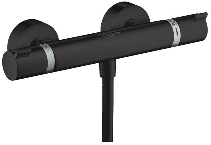 Hansgrohe Ecostat Смеситель для душа, настенный, термостатический, цвет: черный матовый
