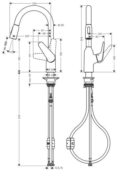 Hansgrohe Focus Смеситель для кухни, однорычажный, на 1 отв., цвет: хром