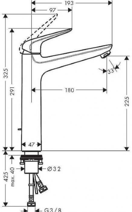 Смеситель для раковины Hansgrohe Novus 71123000 Хром