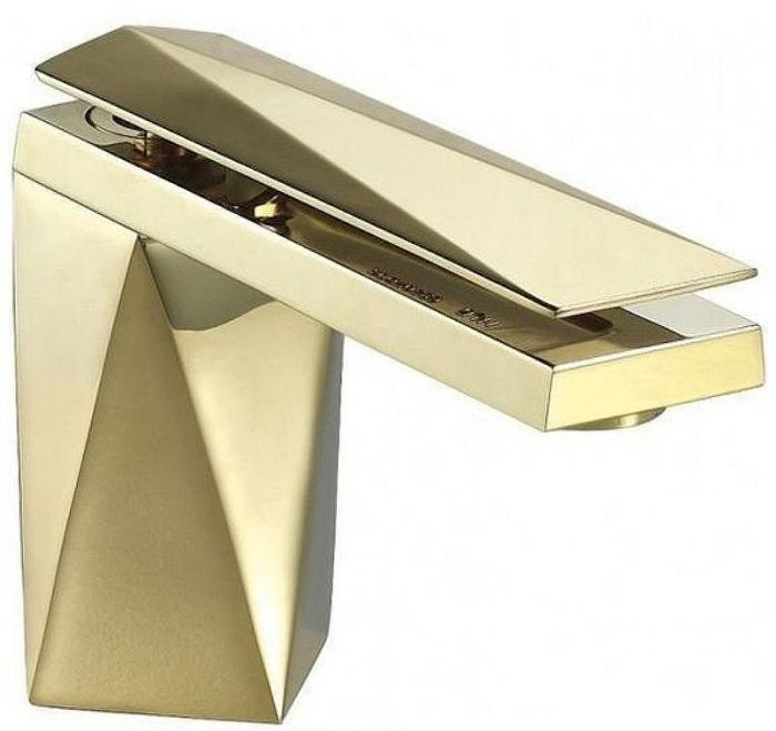 Смеситель для раковины Bravat Diamond F118102G-1-ENG Золото