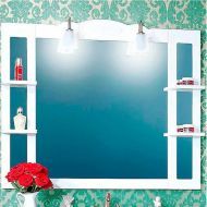 Зеркало Бриклаер Анна 120 4627125411359 с подсветкой Белое глянцевое