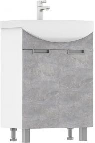 Тумба под раковину Volna Vario Z.50.2D tnVARIO.Z50.2D-09 Цемент Белая