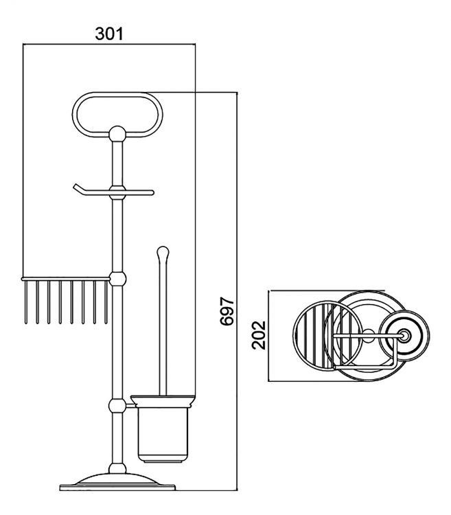 Стойка в ванную комнату Timo Nelson 150085/00 хром