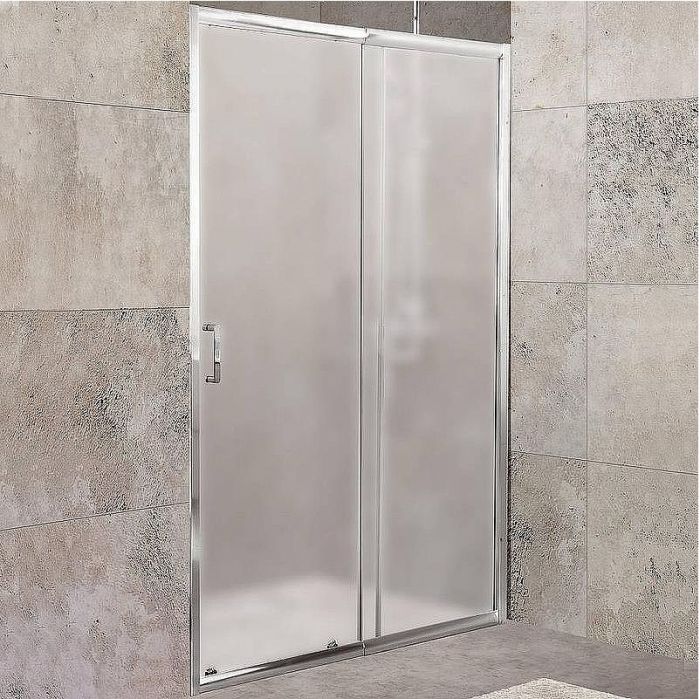 Душевая дверь BelBagno Unique 125 UNIQUE-BF-1-110/125-P-Cr профиль Хром стекло рифленое