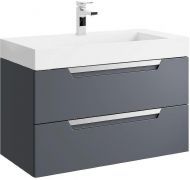 Тумба под раковину Aqwella Cube 90 CUB0109GR подвесная Серая матовая