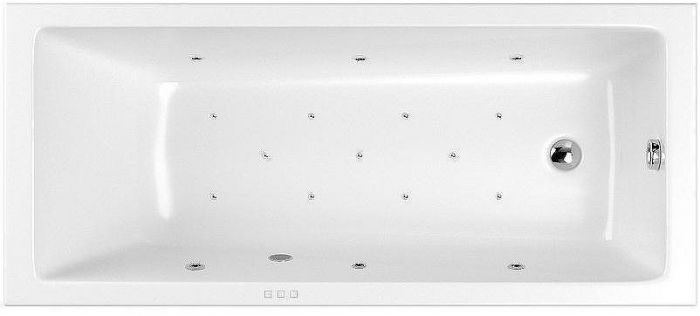 Акриловая ванна Whitecross Wave Slim 160x70 0111.160070.100.RELAX.CR с гидромассажем