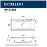 Акриловая ванна Excellent Pryzmat 180x80 WAEX.PRY18.NANO.CR с гидромассажем