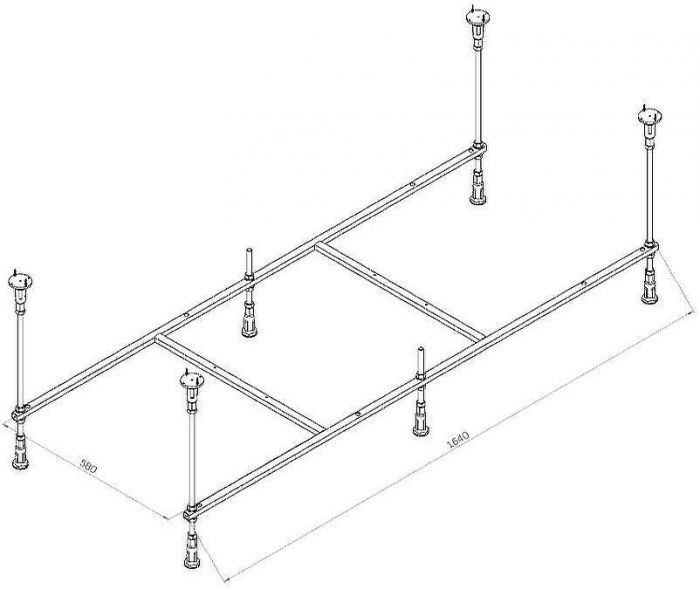 Каркас для ванны AM.PM X-Joy 170x70 W94A-170-070W-R Серый