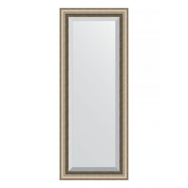 Зеркало EVOFORM  EXCLUSIVE BY 1152 53x133 состаренное серебро с плетением 70 мм с фацетом в багетной раме