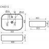 Умывальник CERAMICANOVA Element чаша накладная прямоугольная CN5015