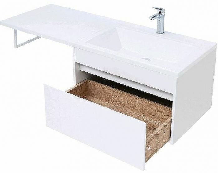 Тумба с раковиной Aquanet Токио 130 R 239218 подвесная Белая