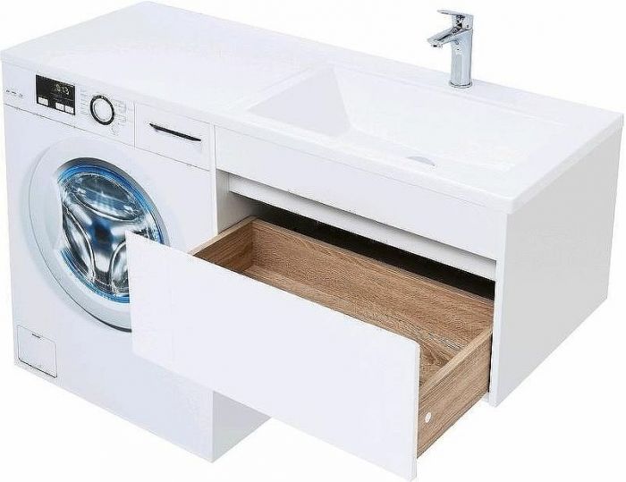 Тумба с раковиной Aquanet Токио 130 R 239218 подвесная Белая