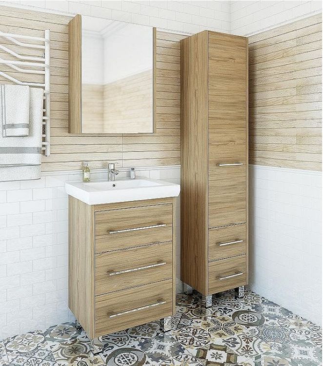 Зеркальный шкаф Sanflor Ларго 70 R Н0000000020 Швейцарский вяз