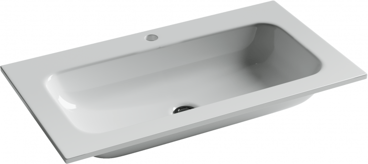 Раковина накладная SANCOS Grace прямоугольная, с отверстием под смеситель, 810x457x137 мм, цвет белый, CN7012