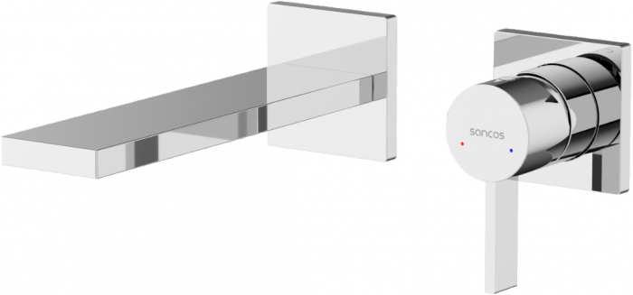 Смеситель для раковины SANCOS Linn c внутренней частью, хром, SC9021CH