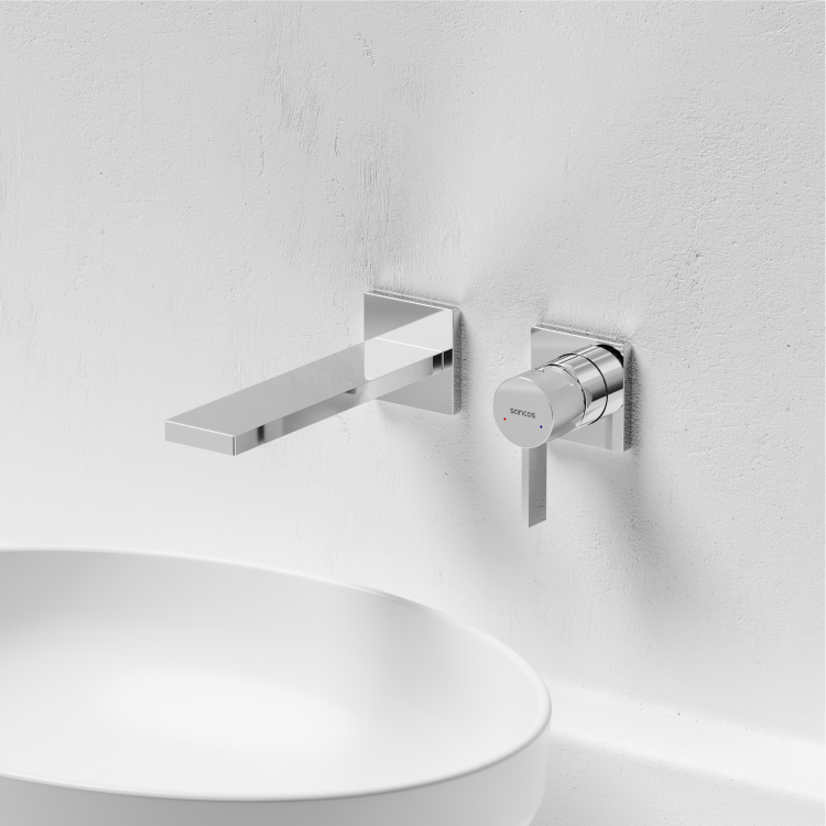 Смеситель для раковины SANCOS Linn c внутренней частью, хром, SC9021CH