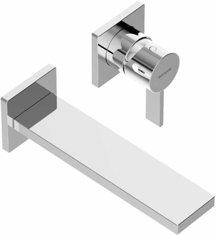 Смеситель для раковины SANCOS Linn c внутренней частью, хром, SC9021CH