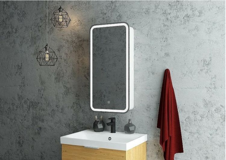 Зеркальный шкаф Континент Elliott LED 40 L МВК058 с подсветкой Белый