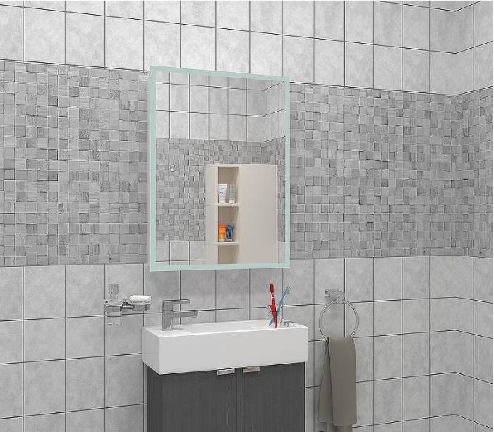 Зеркальный шкаф Континент Reflex LED 50 МВК127 с подсветкой Белый