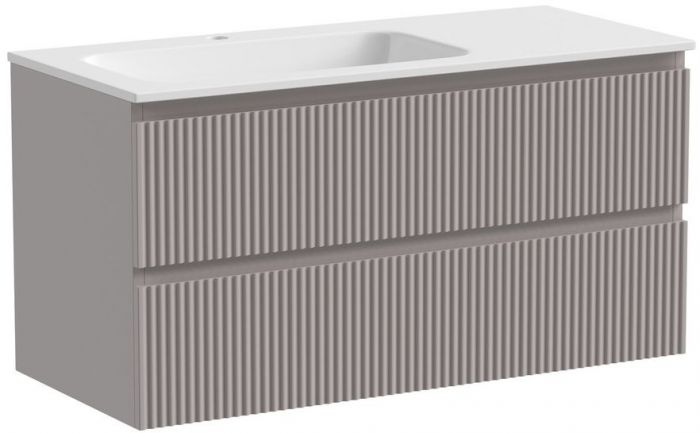 Тумба подвесная SANCOS под раковину Snob R левая, Doha Soft 995х445х500, SNR100LSM