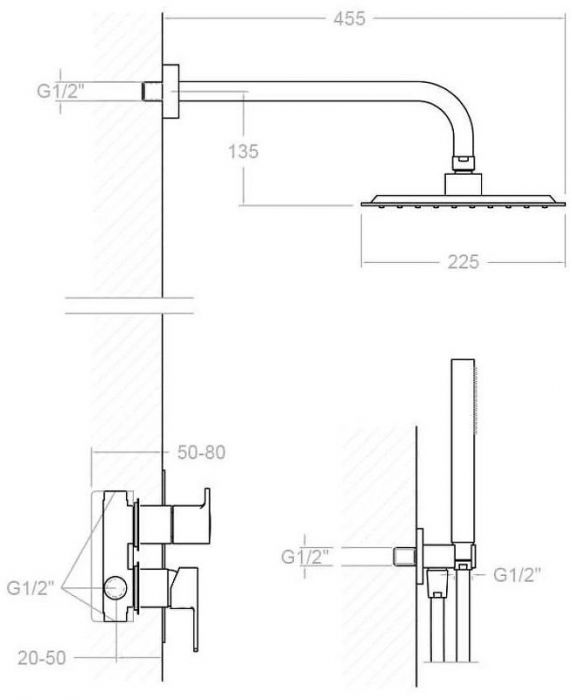 Душевая система Ramonsoler Blautherm 941502RPK225 Хром