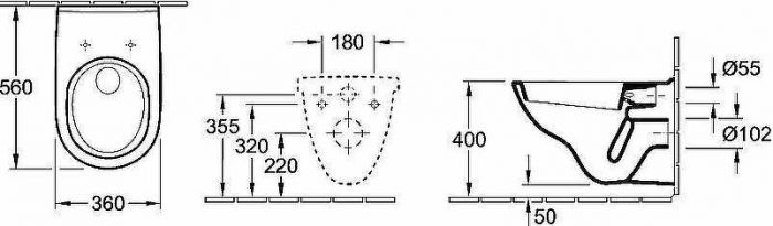 Комплект унитаза Villeroy&Boch O Novo 5660H101 с инсталляцией Berges Novum D5 040235 с сиденьем Микролифт и Черной матовой клавишей смыва