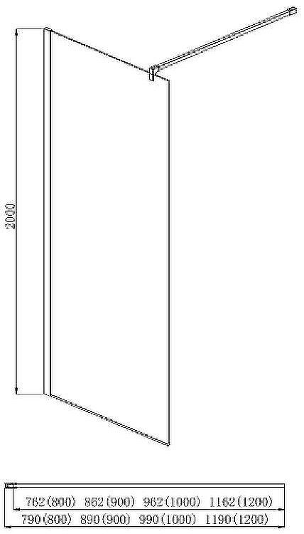 Душевая перегородка Aquatek 100 AQ WIW Print 10020BL профиль Черный стекло прозрачное Душевая перегородка Aquatek 100 AQ WIW Print 10020BL профиль Черный стекло прозрачное